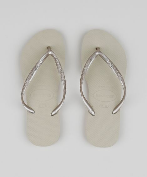 Chinelo Feminino Havaianas Slim  Bege
