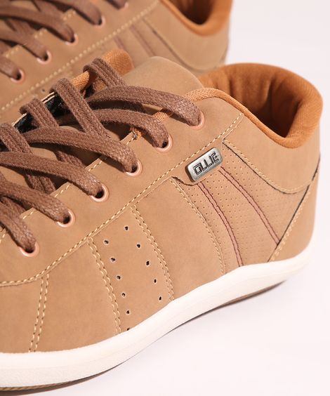 Sapatênis Masculino com Recortes Ollie Caramelo