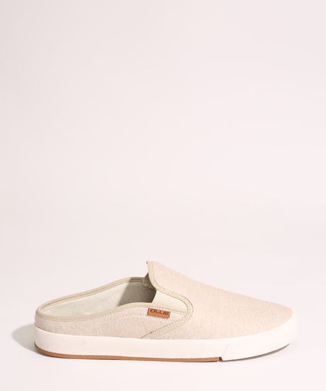 Tênis Slip On Mule Masculino Mule Ollie Bege Claro