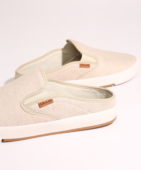 Tênis Slip On Mule Masculino Mule Ollie Bege Claro