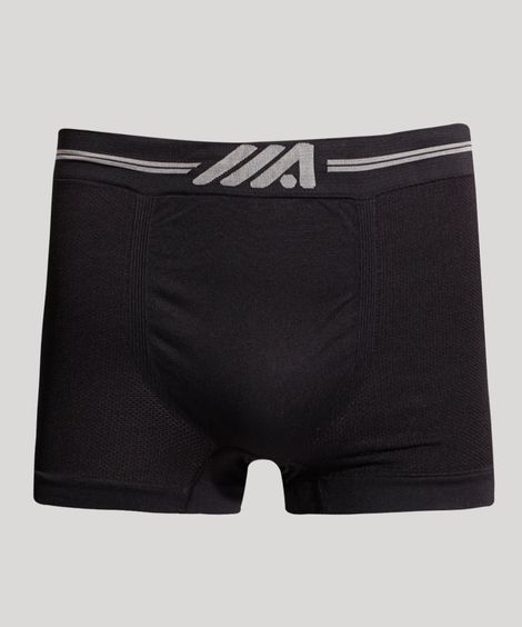 Cueca Boxer de Microfibra Sem Costura Preta