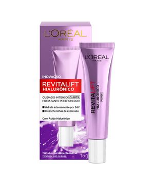 Creme para Olhos Anti idade L´Oreal Paris Revitalift Hialurônico 15g