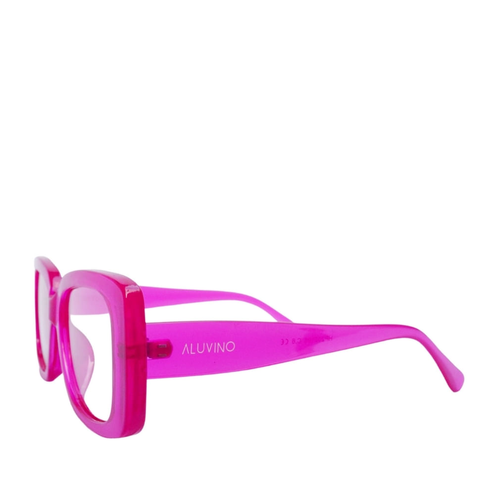 óculos de sol feminino fanny rosa retangular quadrado
