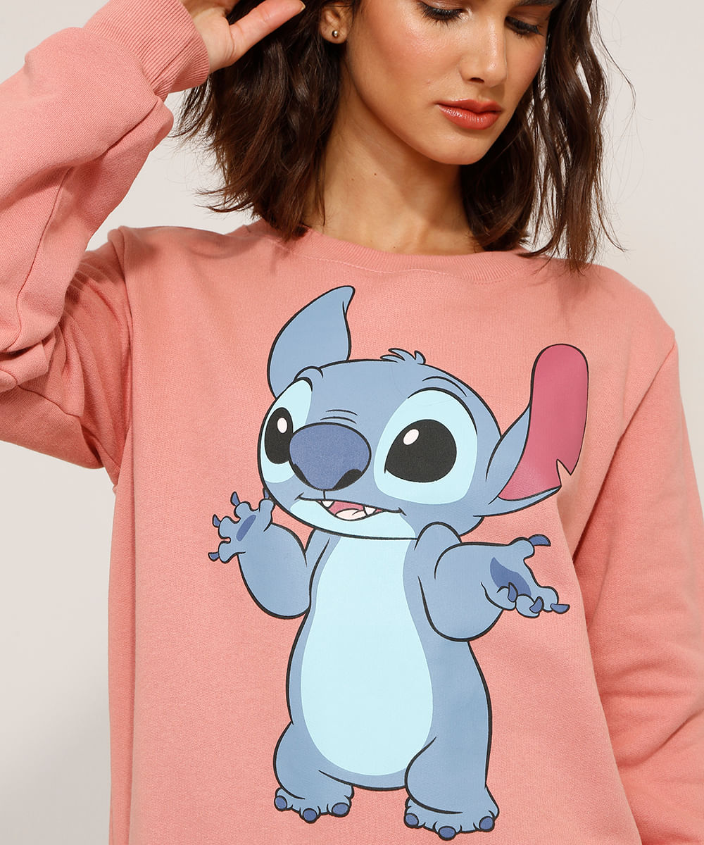 moletom stitch rosa