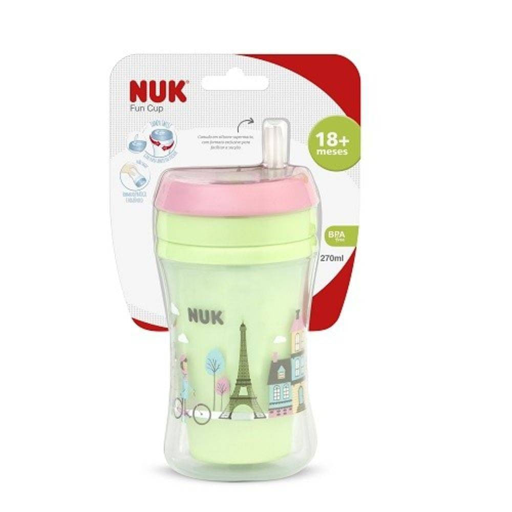 Copo Fun Com Canudo Girl NUK Menor preço em Copo Fun Com Canudo Girl NUK