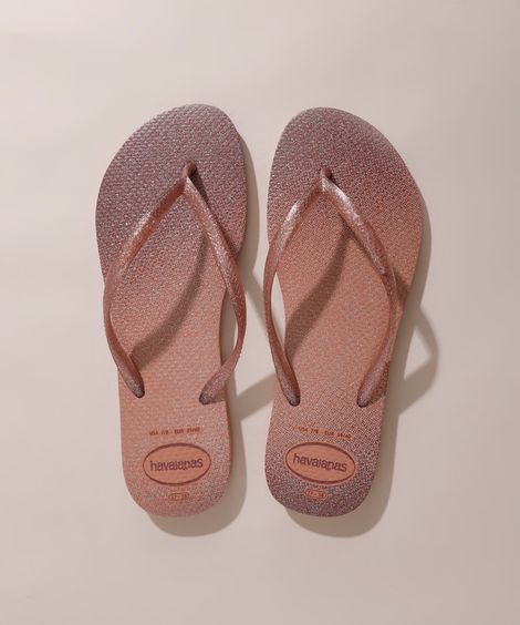 Chinelo Feminino Slim Gloss Havaianas Rosa