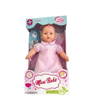 Boneca meu Bebe - Vestido Rosa - Estrela