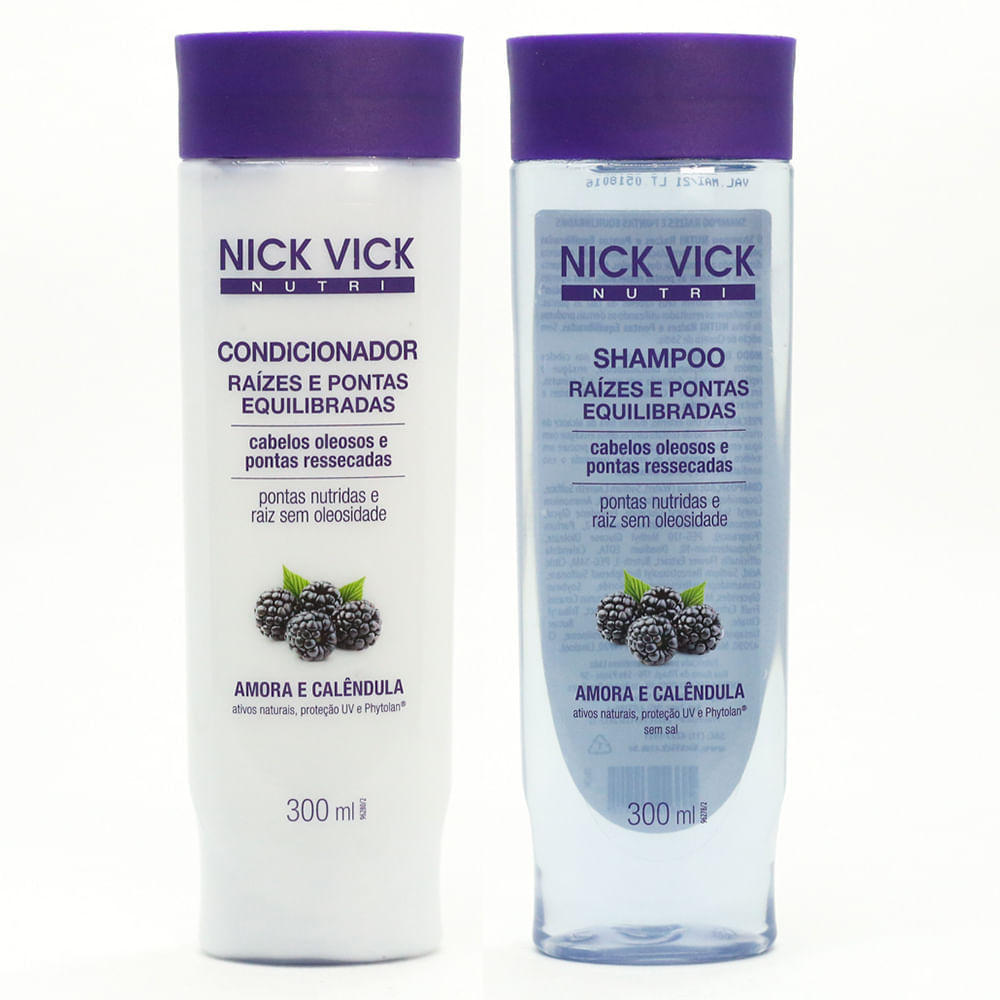 Kit Shampoo + Condicionador Nick & Vick Nutri-Hair Raízes e Pontas Equilibradas