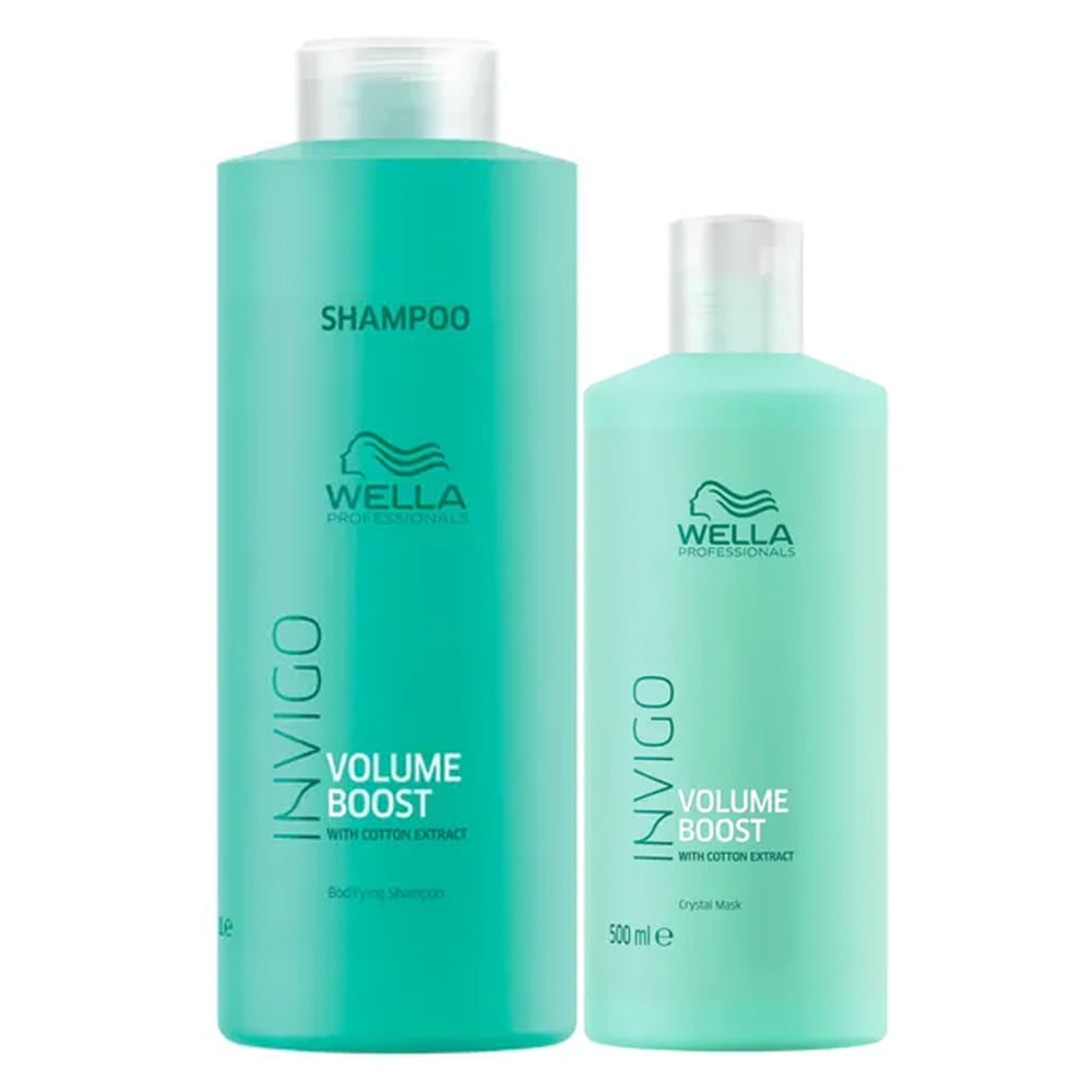 Wella Professionals Volume Booster Kit Shampoo Máscara Capilar