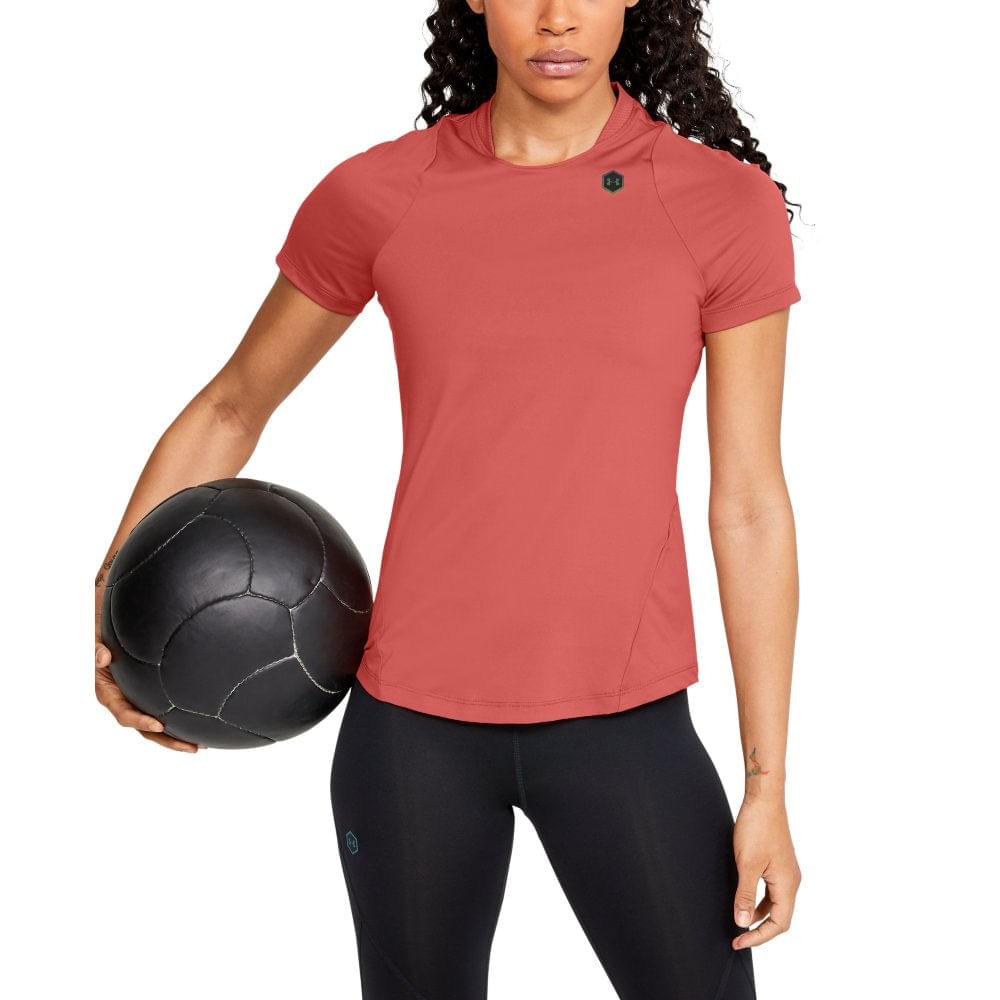 Camiseta de Treino Under Armour Tech SSC Solid BRZ Azul Feminina