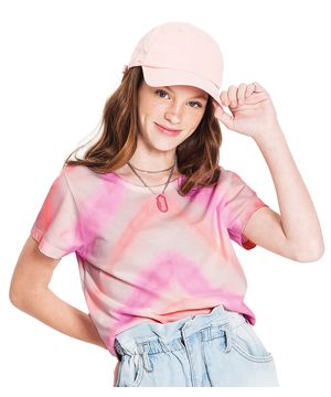 Blusa Feminina Juvenil Tie Dye Rovitex Teen Rosa