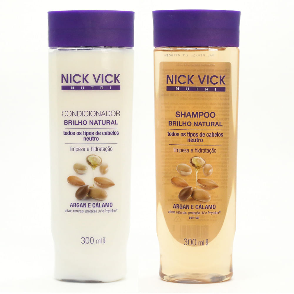 Kit Shampoo + Condicionador Nick & Vick Nutri-Hair Brilho Natural