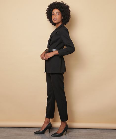 Scarpin Feminino Bico Fino Salto Alto Fino Vizzano Preto