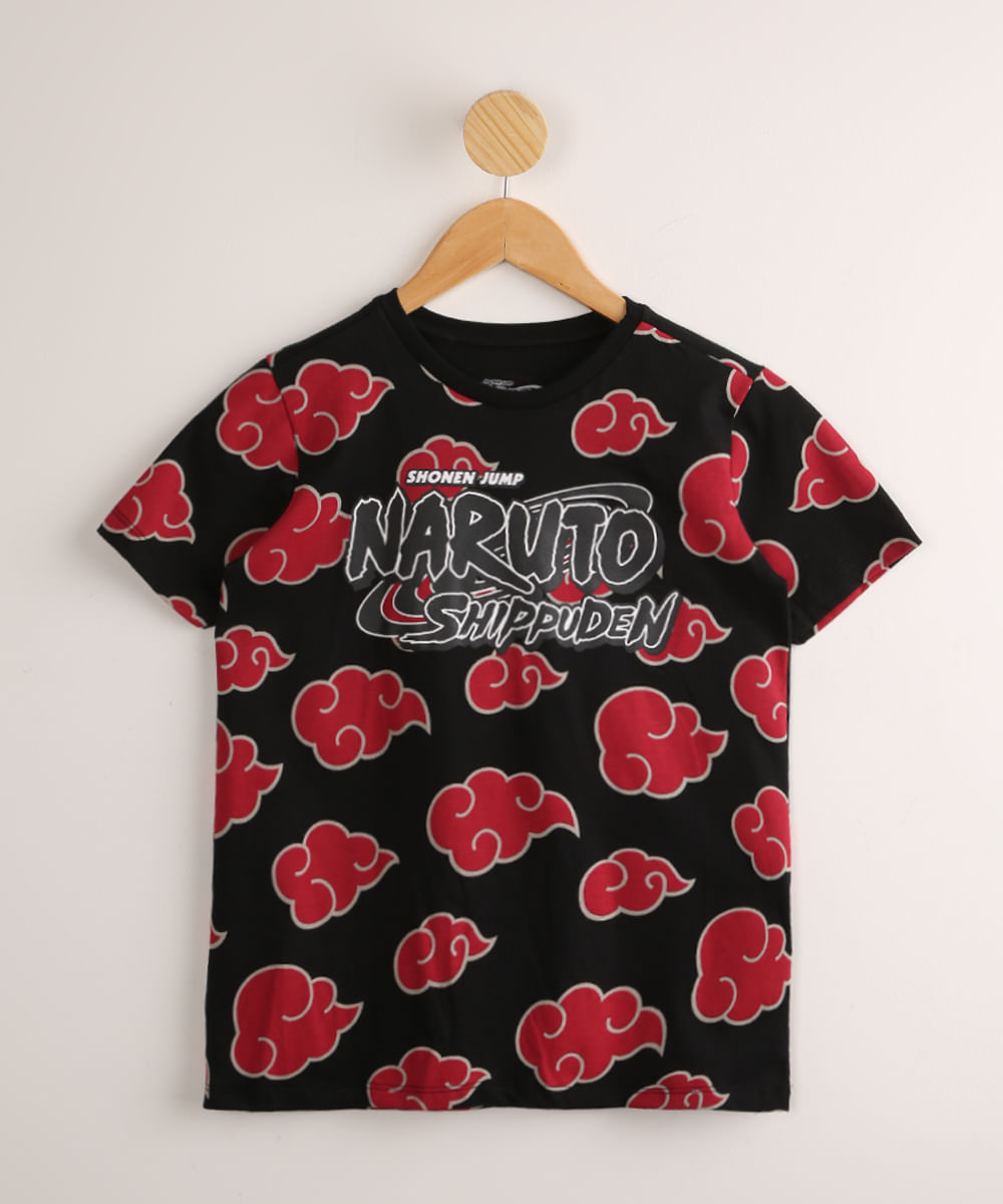Camiseta Naruto Akatsuki - Nuvem Naruto - Anime - Mangá