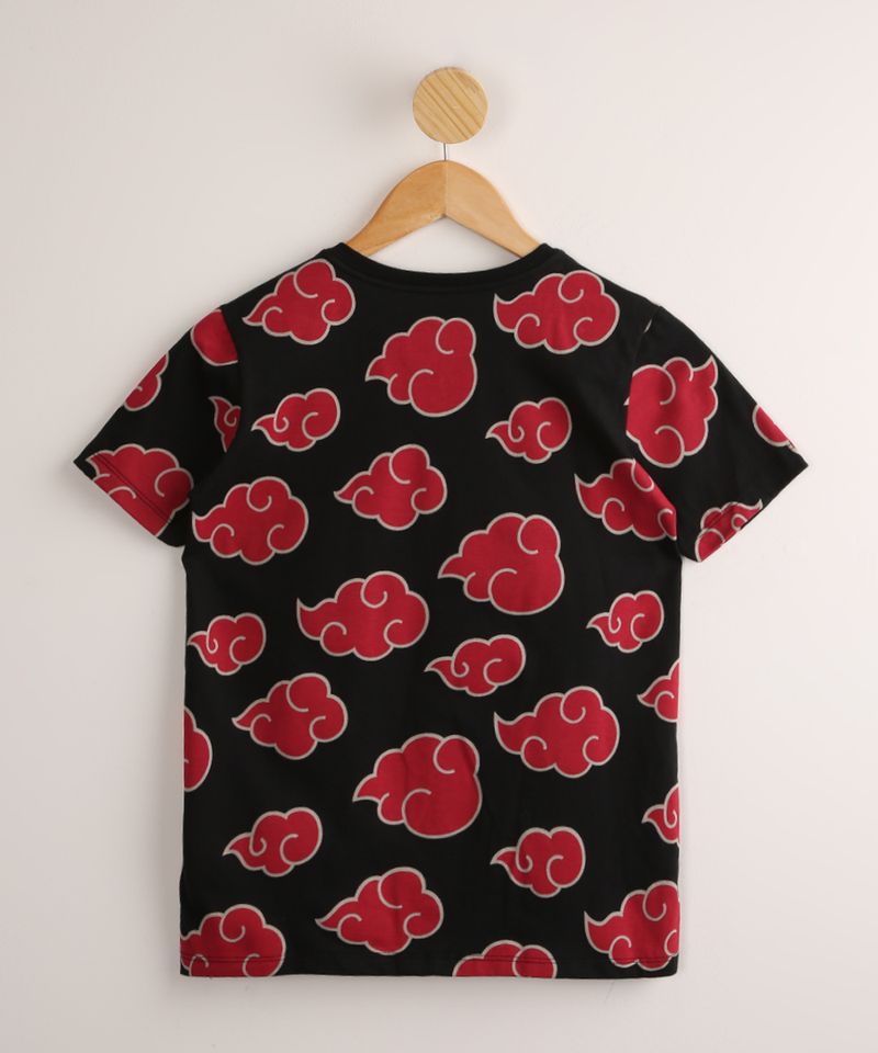 Camiseta Baby Look Akatsuki Nuvem Vermelha Personalizada