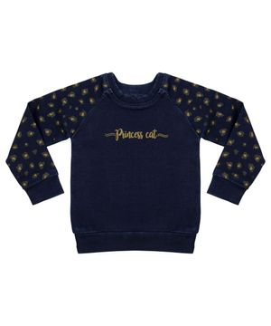 Blusão Infantil Look Jeans Moletom Jeans