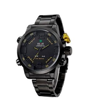 Relógio Masculino Weide AnaDigi WH-2309B - Preto e Amarelo