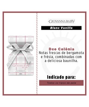GB Blanc Vanilla Giovanna Baby Perfume Feminino Deo Colônia 50ml