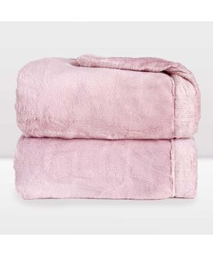 Cobertor Bebê Fleece Menina Laço Cosy Rosa