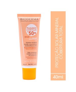 Protetor Solar Facial Bioderma Photoderm Cover Touch FPS 50+ Claro