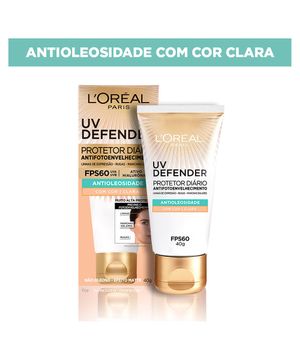 Protetor Solar Diário L´Oréal Paris - Uv Defender FPS 60 Clara