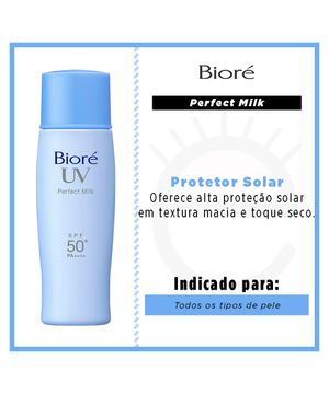 Protetor Solar Facial Bioré Perfect Milk 50 FPS 40ml
