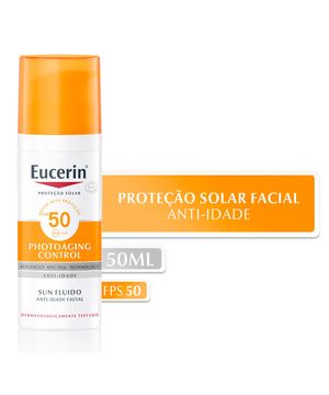 Protetor Solar Facial Eucerin - Sun Fluido Anti-Idade FPS 50 50ml