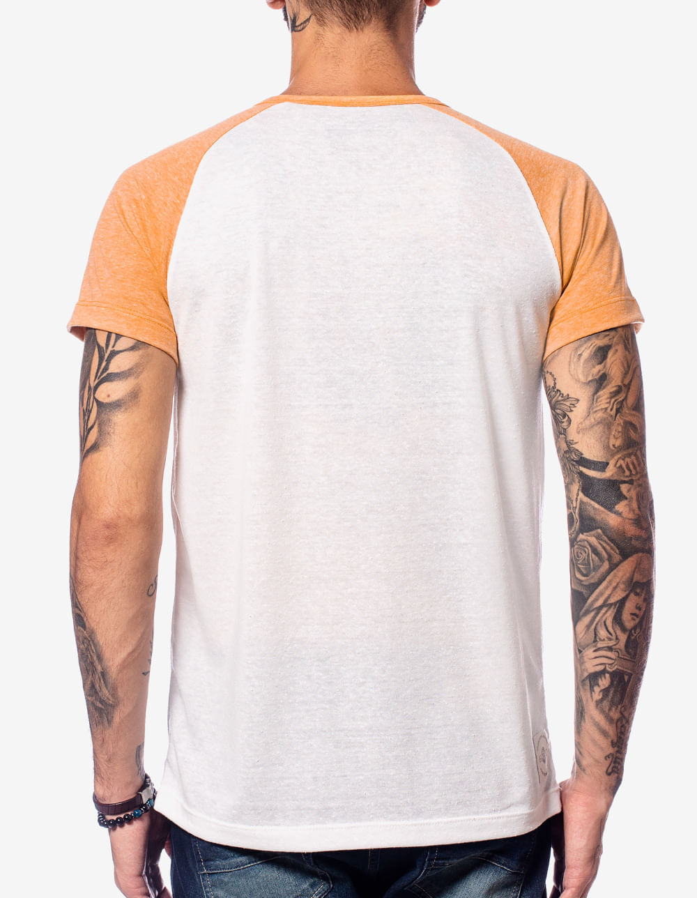 camiseta henley raglan