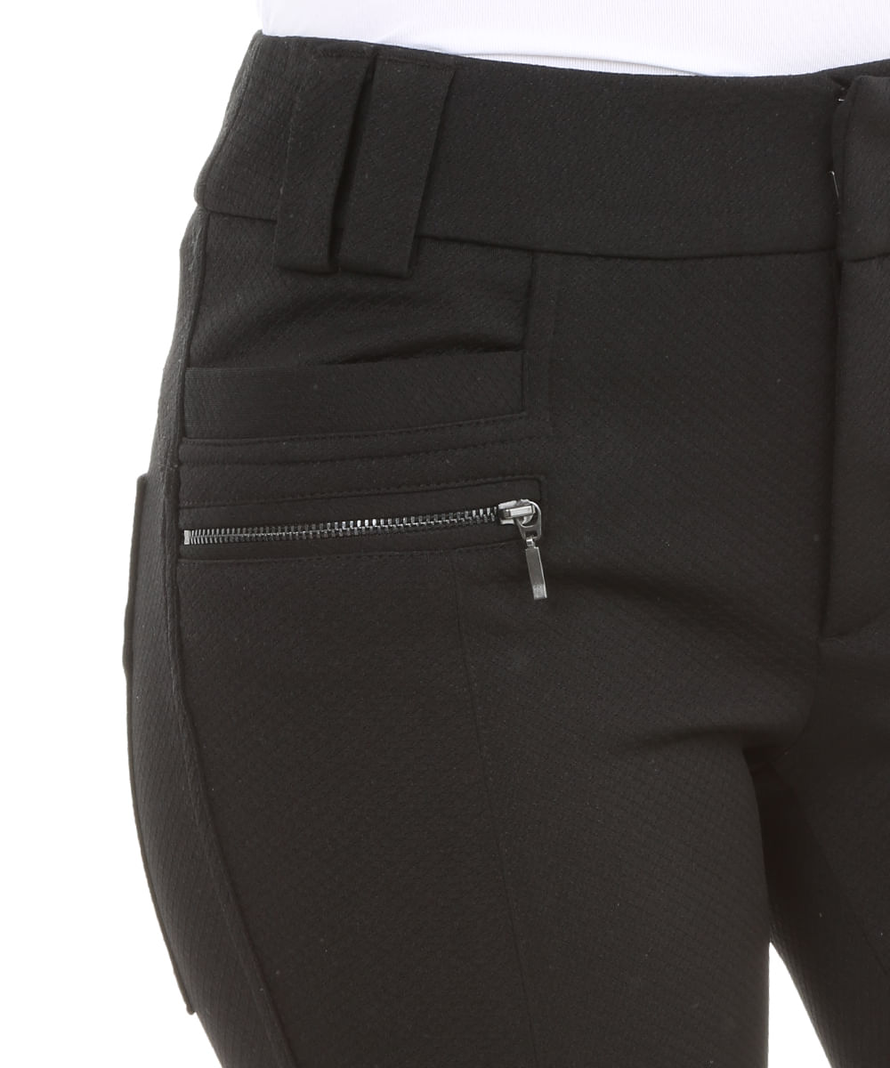 Calça Flare Texturizada Preta