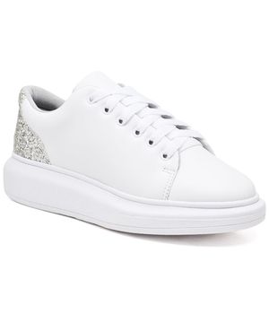 Tênis Feminino Flatform Liso Amarração Dia a Dia