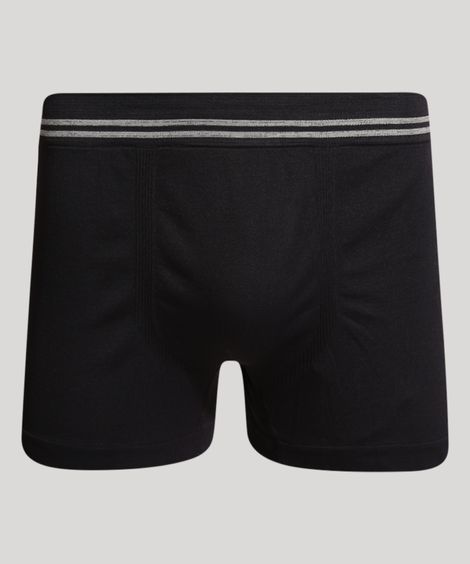 Cueca Boxer em Microfibra Mescla sem Costura Preta