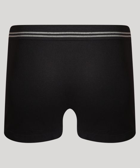 Cueca Boxer em Microfibra Mescla sem Costura Preta