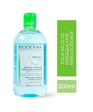 Sébium H2O Água Micelar para Pele Oleosa Bioderma 500ml