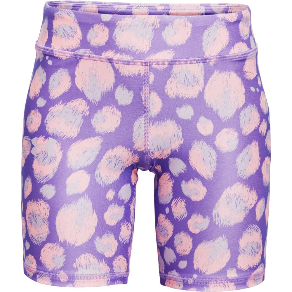 Biker shorts com estampa em roxo, cinza e rosa, da C&A