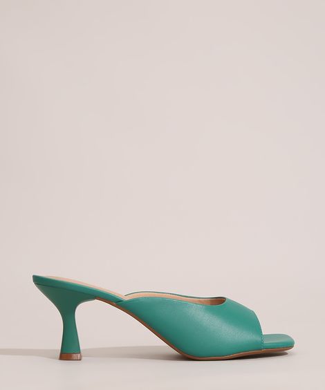 Tamanco Feminino Salto Sino Oneself Verde