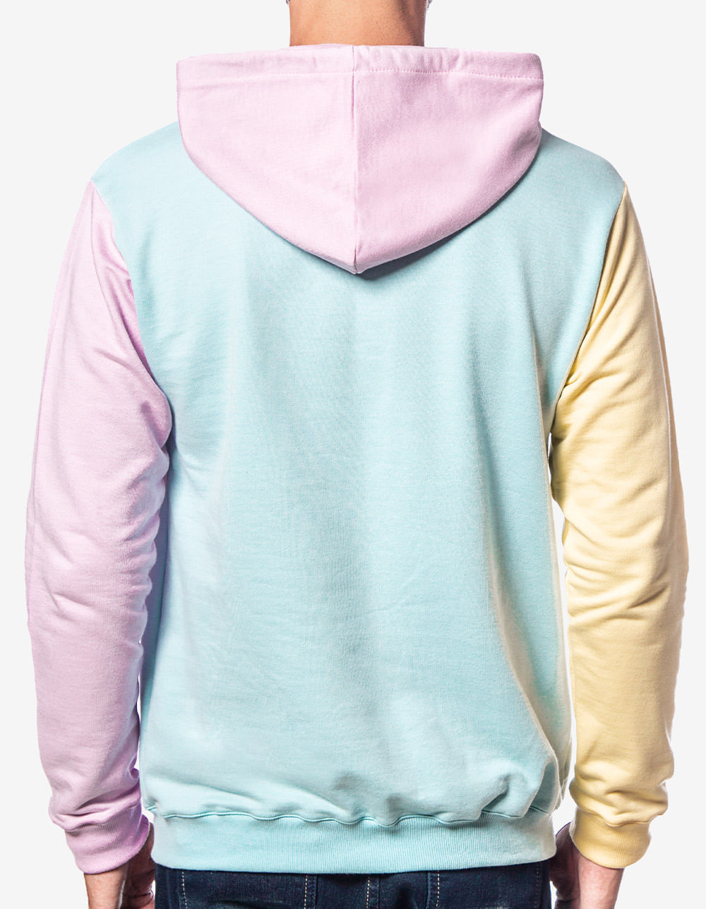 teddy fresh pastel colorblock moletom com capuz