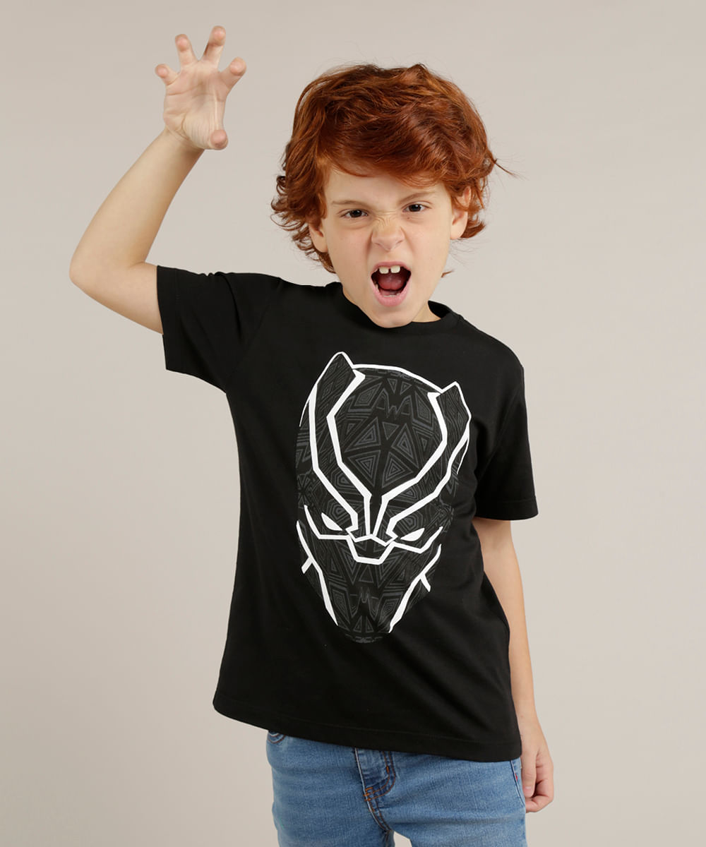 camiseta do pantera negra infantil