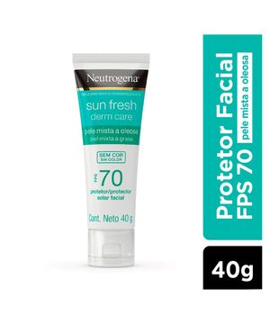 Protetor Solar Facial Neutrogena Sun Fresh Derm Care FPS70 Sem Cor 40g