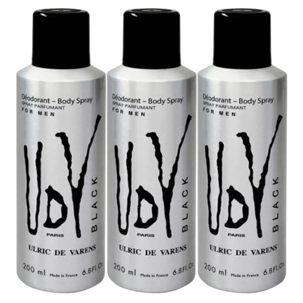 Kit Ulrich de Varens - 3x Body Spray UDV Black