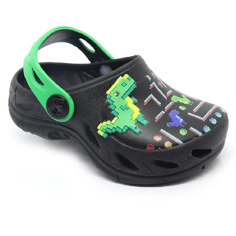 Babuche Infantil Plugt Ventor Baby Dino Gamer Preto Menor preço em Babuche Infantil Plugt Ventor Baby Dino Gamer Preto