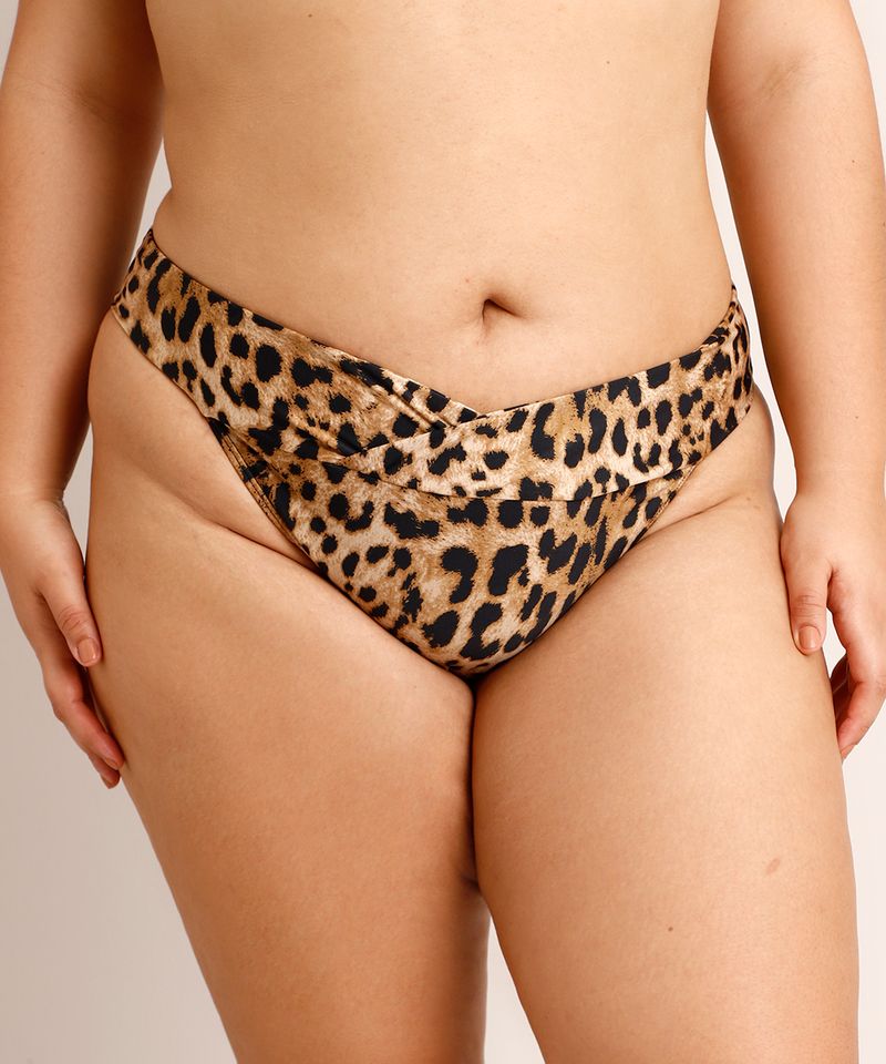 Biquíni Plus Size Com Bojo Tanga Franzida