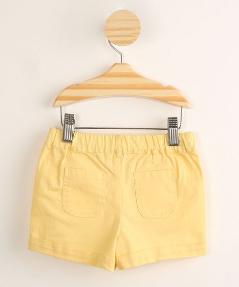 Short Infantil Amarelo