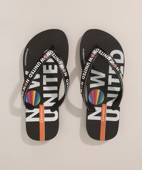 Chinelo Juvenil Ipanema Now United Preto