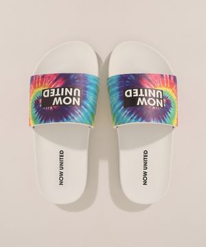 Chinelo Slide Infantil Grendene Now United Branco