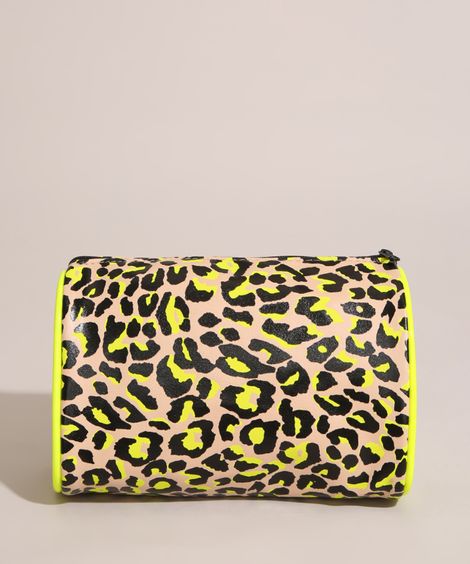Nécessaire Estampada Animal Print  Bege