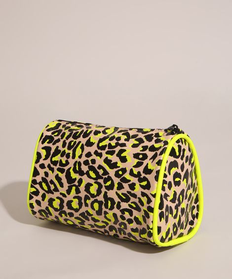 Nécessaire Estampada Animal Print  Bege
