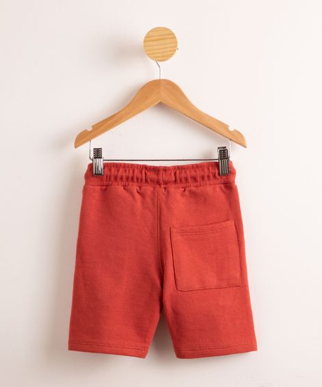 Bermuda Infantil de Moletom  Vermelho