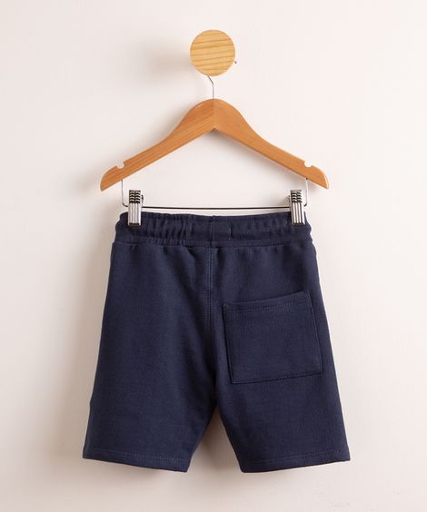 Bermuda Infantil de Moletom  Azul Marinho