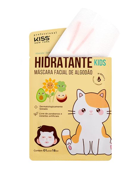 Máscara Facial Para Crianças Hidratante - Kiss Ny   Único