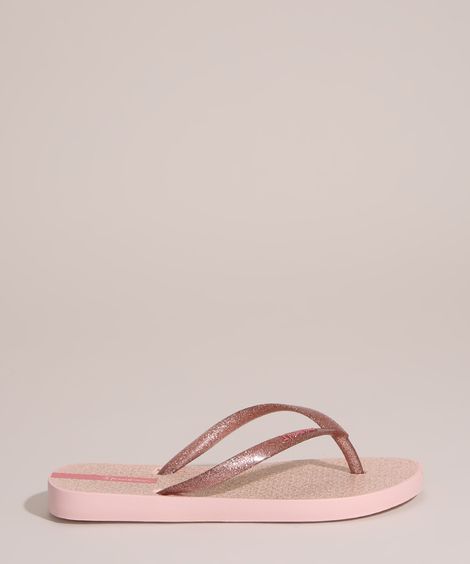 Chinelo Infantil com Glitter Ipanema Grendene Rosa Claro
